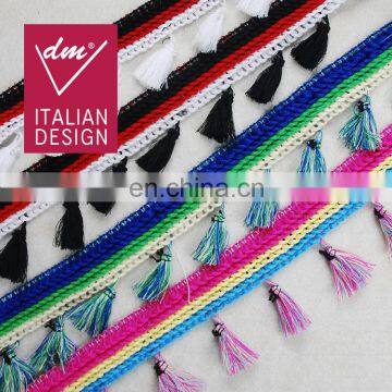 Top fashion multico design fringe tassel trim