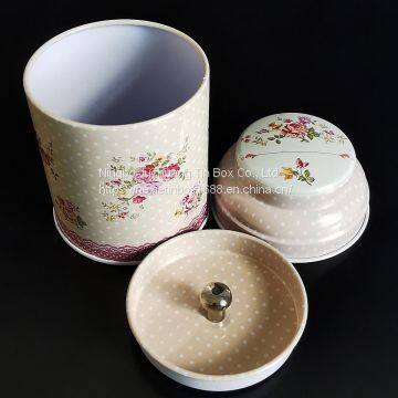 Round Tins Candy Chocolate & Cake Inner Cork Convex Lid Top