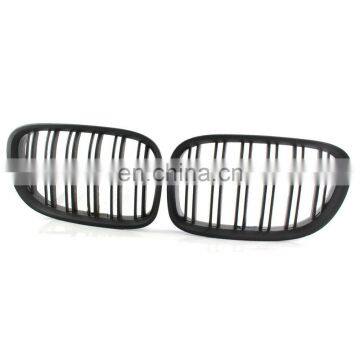 1 пара матово-черных двойных решеток с полосами для переднего бампера (кильватер) для BMW 5 Series F10 F11 F18 2010-2016 photo-4