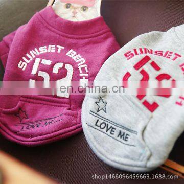 Cheap Pet Dog Embroidery Clothes 52 Fleece Coat Polo Shirt Puppy Hoodie photo-3
