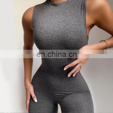 2020 Summer New Women Casual Sleeveless bodycon jumpsuit