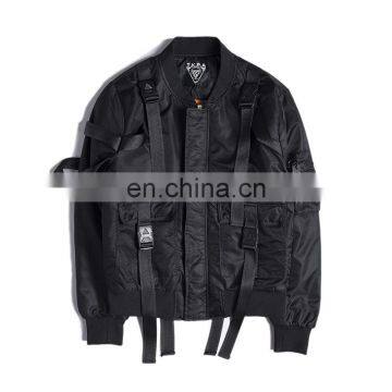 Young Men Fashion Motorcycle Winter Zip up Bomber Padding Jacket for Unisex photo-4