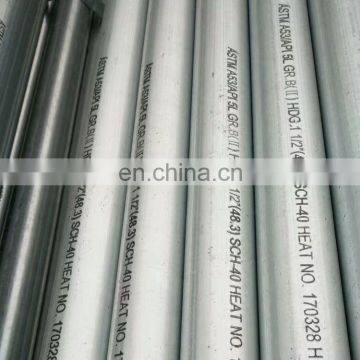 hot galvanized ASTM A53/API 5L Gr.B seamless steel pipe 5.8M