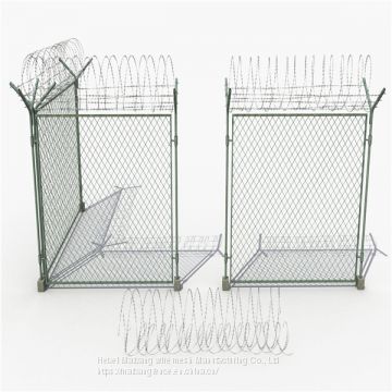 High Security Anti Climb Fence / Welded Wire Fence With Razor Wire