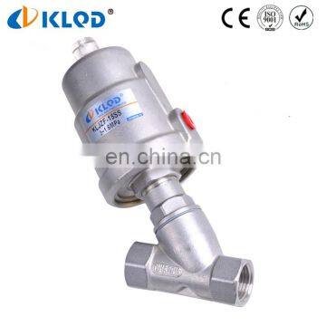 high quality half inch pneumatic actuated stainless steel angle seat valve