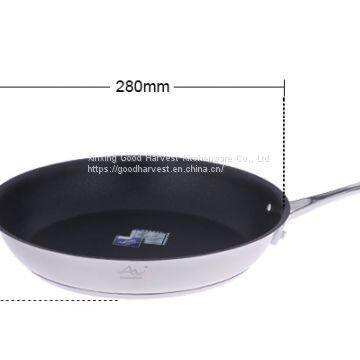 Pan Skillets Non-stick Pans DuPont Teflon Nonstick Coating Pan Try-ply Stainless Steel Fry Pan photo-2