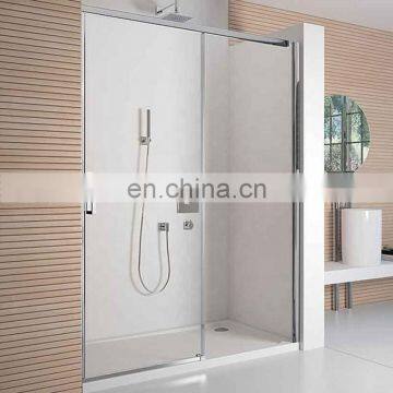 bathroom glass sliding doors shower cubicle sliding toughened safety building glass 12mm thick Tempered glass