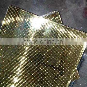 1.8mm thick facet 5x5mm golden color mirror mosaic for disco ball