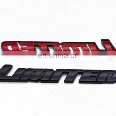 Car Body Sticker Overlay Limited Black Letter Car Emblem Badge
