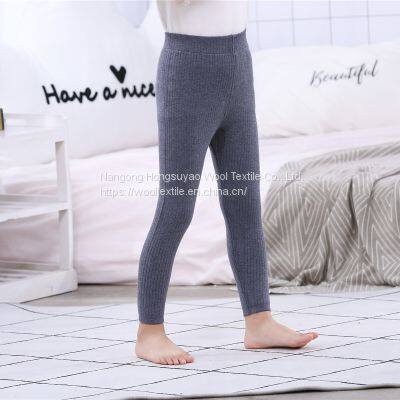 High Quality Merino Wool Fashion Thermal Knitted Warm Children's Fitness Leggings photo-3