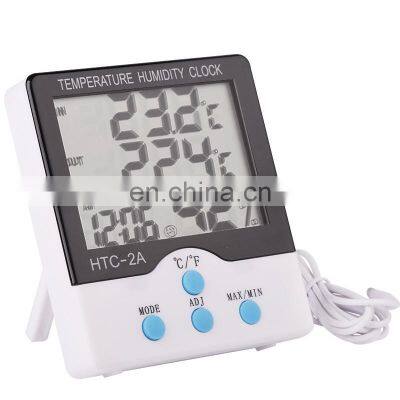 HTC-2A Electronic Digital Room In and Out Temperature Humidity Meter Thermometer Hygrometer Thermo-hygrometer Alarm Clock