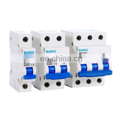 Factory direct sales DZ47-63Y 1A-63A / 1P2P3P4P AC 50Hz / 60Hz 230V 400V white MCB miniature circuit breaker