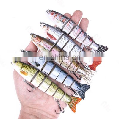 12.7cm 22g  5 colors  Simulation of multi-section lure subsea fishing lure 6-section fishing lure