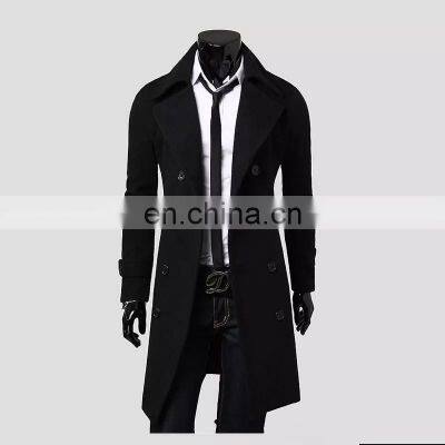 Custom-made Extra-large Wool Multi-button Men's Slim Long Suit Jacket Men's Long Coat photo-5