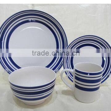 porcelain dinner set with gift box Fine hand printed dinner set with stoneware material