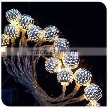 Warm White 20LED Iron Ball Light 3V Indoor Battery Light photo-5