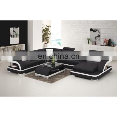 Modern Style Hotel Furniture Leather Solid Wood Hotel Lobby Living Room