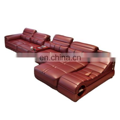 New massage sofa genuine leather living room sofas sectionals function style