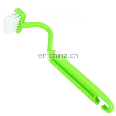 V Shape Portable Plastic Toilet Corner Scrubber Curved Cleaning Brush