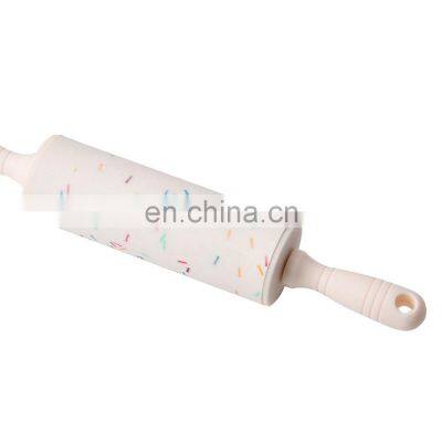 Silicone Gel Rolling Pin Baking Tool White Color Dot Silica Gel Flour Stick Roller Rolling Stick photo-2