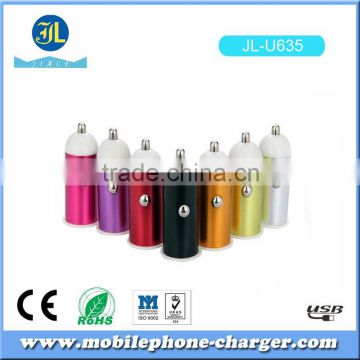 Columned portable car usb charger and ac adapter and colorful auto charger