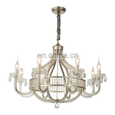 custom made brass or copper pendant lamp hand-made chandelier in lost-wax with french style of classic light