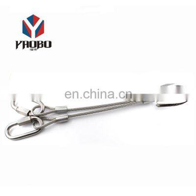 Unique Design Stainless Steel Keychain Key Cable Screw Lock Wire Ring With Screw photo-3