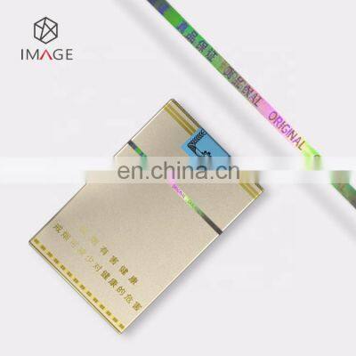 Silver Hot Melt Adhesive Holographic Tear Tape for Packaging