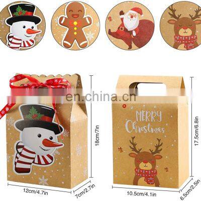 Specially Custom Logo Designed Kraft Paper Bags for Reusable Candy and Biscuit Sets Christmas Gift Boxes photo-3
