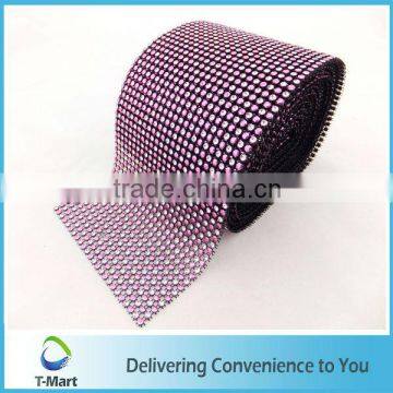 24 rows decorative plastic rhinestone mesh