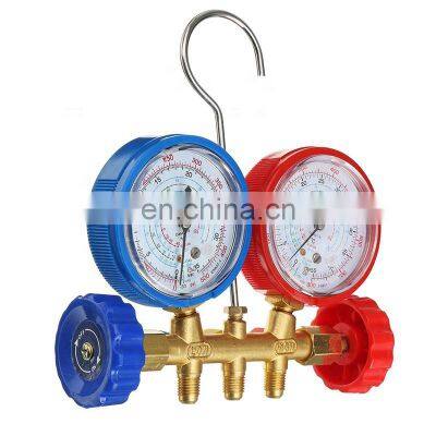 CT-536 D Brass Manifold Gauge Set HVAC refrigeration system auto air conditioner AC Charging R134A R22 R12 gauge manifold