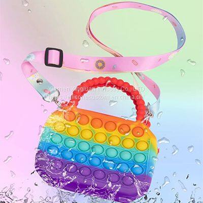 Pop Shoulder Bag Best Gifts Favor Toy silicone purse for girls