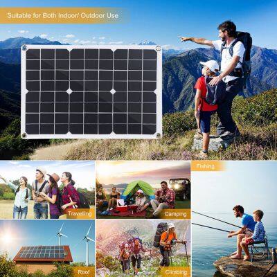 Single Crystal Silicon 20W Photovoltaic Solar Panel for Outdoor Car, Yacht, Mobile Phone Applications photo-2