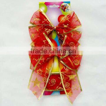 Printed Organza Ribbon Tie Bow and Wrapping Roll for Present Packing