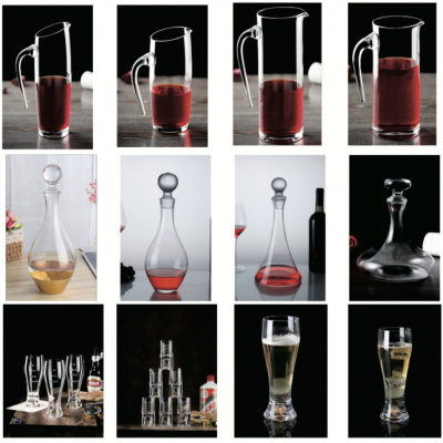 Glassware- Handmade, Crystal Glass, Glasses for Wine, Cocktails, Beer, Liquor, Spirits, Bailie and General Use. Wine Decanter and Baijiu Dispenser photo-4