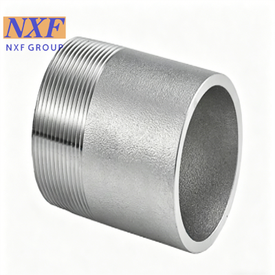 NXF UNS S3040 304/1.4301 OD DN6-DN1200 Pressure 3000-9000lb Stainless Steel Forging Fitting Thread Fitting Toe/Tbe Nipple