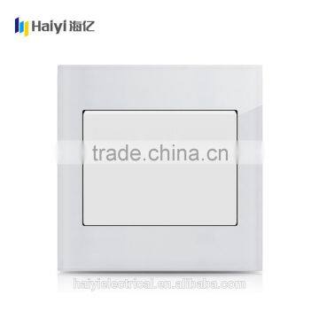 Glass Material White Color Home 1 Gang Wall Switches