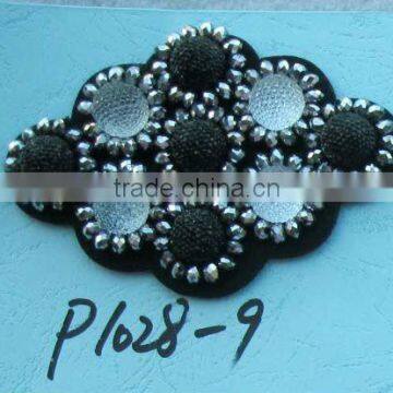 Huge Lot Black Clear Sequined Beaded Patch Appliques