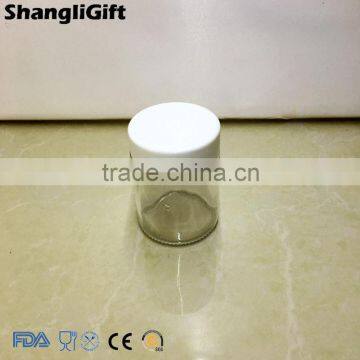 200ml Storage Jar Cylinder Plain Glass For Cosmetic Glass Jar With Lid