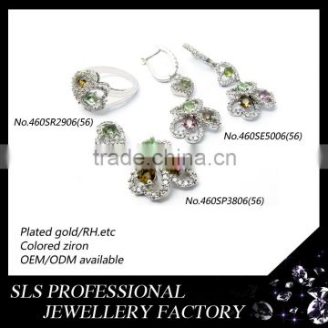 indian artificial crystal pendant necklace/ring/earring jewellery imitation jewellery for bridal set