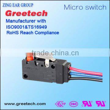 Wire Leads Push Button Plastic Pin Plunger Mini Usa Waterproof Ip67 Vs10n051c2 Electric Micro Switch 25t85 Micro Switch photo-3