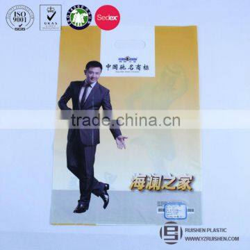 Printed Logo HDPE Die Cut Bags For Clothes Package