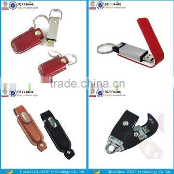 Hot selling 2015 usb flash drives USB 2.0 Leather USB Flash