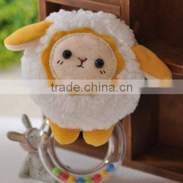 Plush Sheep Baby Rattles/wholesale Plush Sheep Rattle Toys/sheep Plush Rattles Toy photo-3