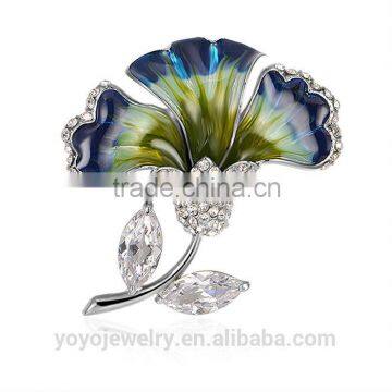 Beautiful gem wholesale flower brooch set