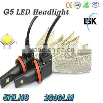 2015 Newest !!! g5 single beam car Led headlamp H8 hot sale with fanless design