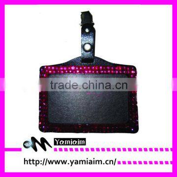 Rhinestone badge holder