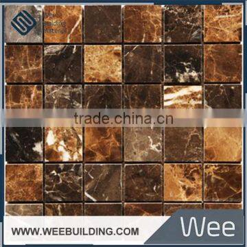 ITEM: MB068D2-P Different Color of Dark Emperador Marble Mosaic