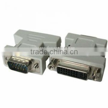 Gray DVI 24+5 Pin Female to VGA 15Pin male adapter