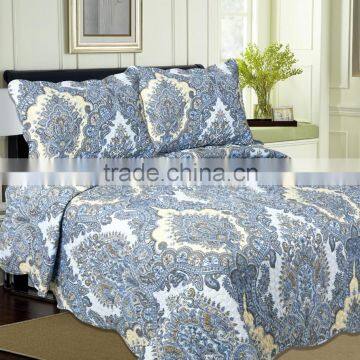 Whole flower quilts pujiang factory printed quilts bedding sets quilts for Canada market